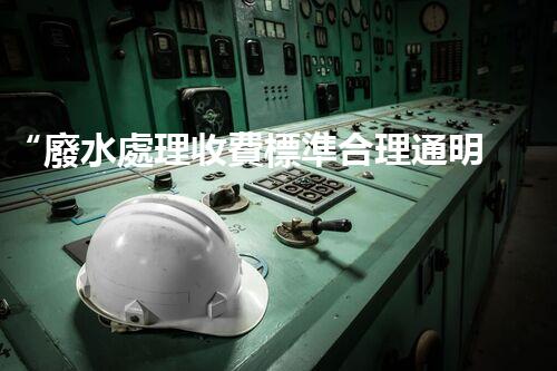 “廢水處理收費標準合理通明，助力綠色環(huán)保事業(yè)蓬勃進展”